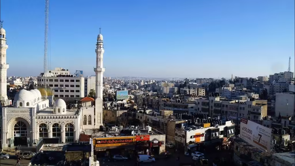 Partial view of downtown Ramallah, Palestine. Photo: YouTube/@keeziwalks.