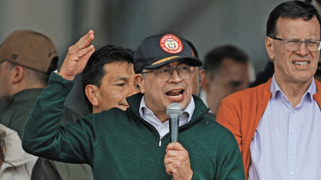 Colombia's President Gustavo Petro speaks in Bogotá, Colombia, on May 1, 2024. Photo: Luisa Gonzalez/Reuters.