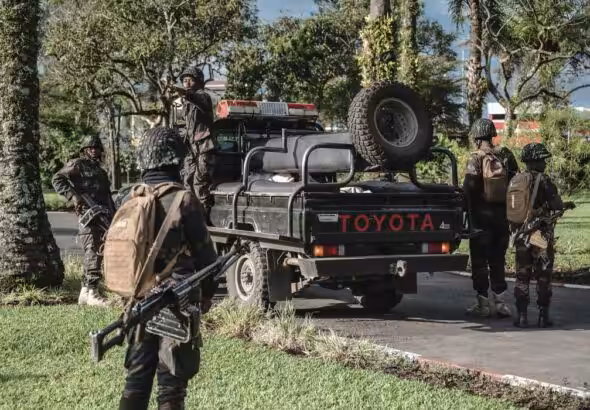 Soldiers of the Congolese Army on patrol in Goma, North Kivu province, eastern Democratic Republic of the Congo (DRC). Photo: Wang Guansen/Xinhua.Images.