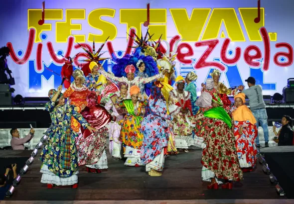 Venezuela's cultural patrimony, the Madamas, during the opening of the Viva Venezuela World Festival in Caracas on Friday, March 10, 2024. Photo: Alba Ciudad/file photo.