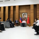 Venezuelan President Nicolás Maduro meets a delegation from the Central Committee of the Communist Party of China (CPC), led by Chen Zhou, in Caracas on May 8, 2024.
