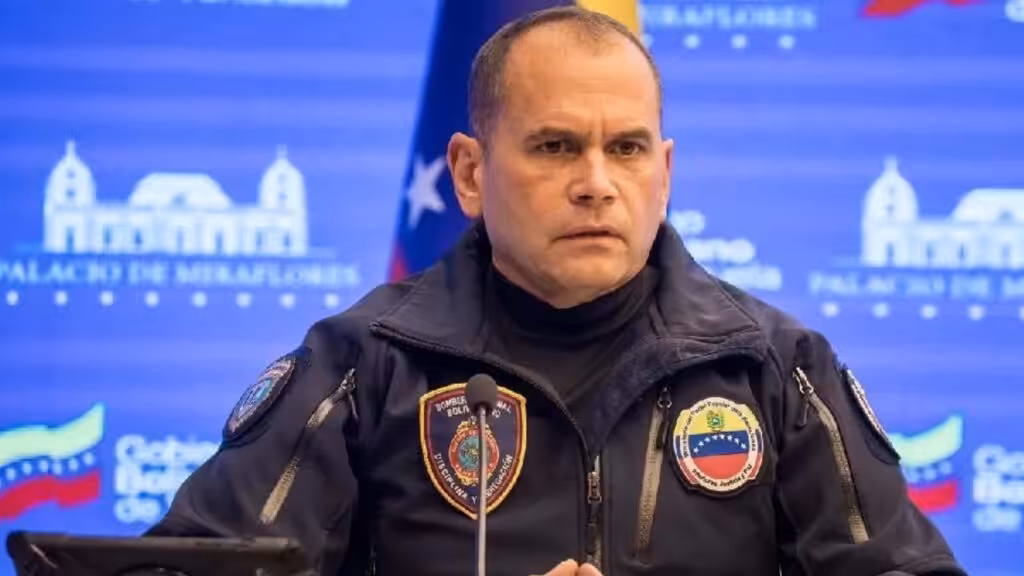 Venezuelan Minister for interior, justice and peace Remigio Ceballos during a press conference. File photo.