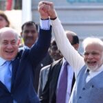 Israel's Benjamin Netanyahu, left, and Prime Minister Narendra Modi of India. Photo: AFP.