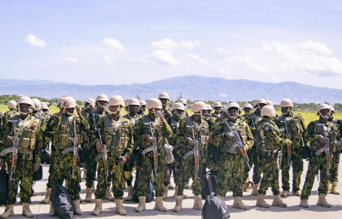 A battalion of 400 Kenyan cops arrived in Haiti on Jun. 25 to begin the Multinational Security Support Mission (MMSS), concocted and funded by Washington. Photo: Haïti Liberté.