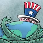 Illustration: Uncle Sam hugging the planet with its tentacles. Photo: Liu Xidan/GT.
