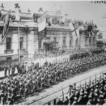 Allied soldiers parade in Vladivostok, Russia, September 1918. Photo: Global Delinquents/file photo.