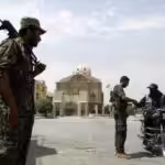Members of the Kurdish police known as the Asayesh, northern Syrian city of al-Hasakah. Photo: AFP.