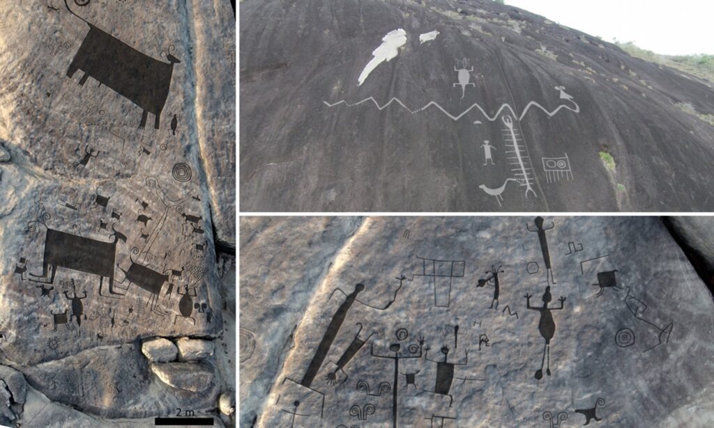 Petroglyphs of Cerro Uruana in Atures municipality, Amazonas state, Venezuela. Photos: Philip Riris, José Ramón Oliver, Natalia Lozada Mendieta.