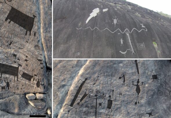 Petroglyphs of Cerro Uruana in Atures municipality, Amazonas state, Venezuela. Photos: Philip Riris, José Ramón Oliver, Natalia Lozada Mendieta.