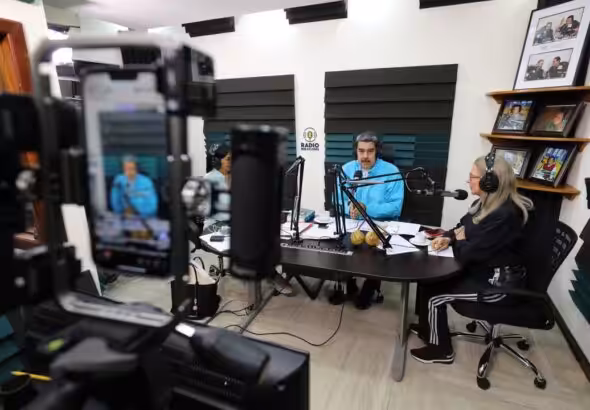 Venezuelan President Nicolás Maduro and First Lady and National Assembly Deputy Cilia Flores on the radio program Con Maduro De Repente, May 31, 2024. Photo: Presidential Press.
