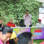 Venezuelan President Nicolas Maduro alongside his presidential campaign staff leadership on Sunday, Jun 9, 2024. Photo: X/@luchaalmada.