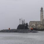 A US Navy submarine has arrived in Guantanamo Bay, Cuba, in a show of force as a fleet of Russian warships gathers for planned military exercises in the Caribbean Sea. Photo: Ismael Batista Ramírez.