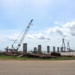 The under-construction third bridge over the Orinoco River, June 18, 2024. Photo: X/@ViceVenezuela.