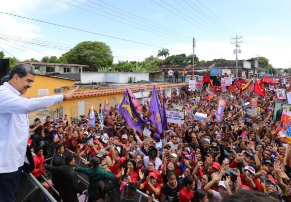Venezuelan President Nicolás Maduro during a political rally in Maturin, Monagas state, on Friday, June 21, 2024. Photo: Presidential Press.