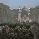 Commandos marching during a military parade commemorating the 200th anniversary of the Carabobo Battle in the Carabobo Memorial near Valencia, Carabobo state, Venezuela, June 24, 2021. Photo: X/@VillegasPollak/file photo.