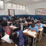 Venezuelan middle school students in a classroom. Photo: File photo.