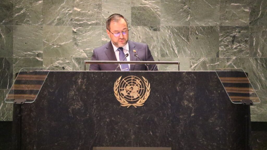 Venezuelan Foreign Affairs Minister Yván Gil at the United Nations General Assembly. Photo: MPPRE.
