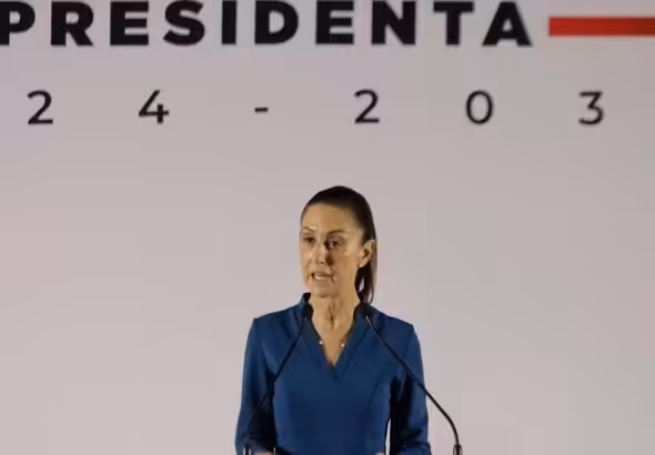 Claudia Sheinbaum, Mexico’s president-elect, announces her cabinet picks at the Interactive Museum of Economics in Mexico City on June 20, 2024. Photo: Gerardo Vieyra/NurPhoto/Getty Images.