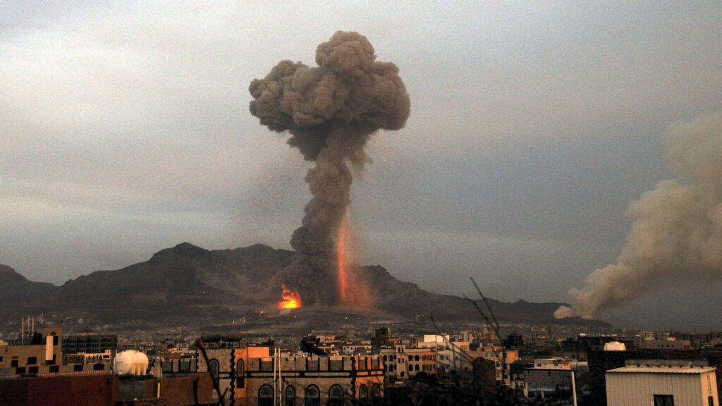 US-UK joint terror attack in Sana'a, Yemen, on May 30, 2024. Photo: Getty Images.