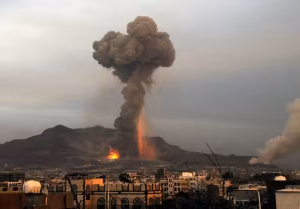 US-UK joint terror attack in Sana'a, Yemen, on May 30, 2024. Photo: Getty Images.