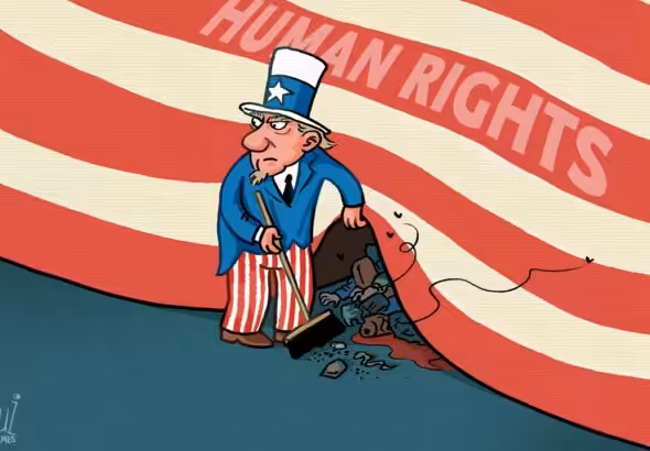 Look, Uncle Sam is busy cleaning up its own mess on human rights problems. Does the US still think it's the beacon of human rights? Photo: Global Times/file photo.