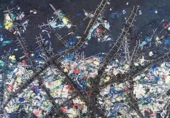 The New Paths, Oil on Canvas, Jean-Pierre Civade, 2022. Photo: China Beyond the Wall.