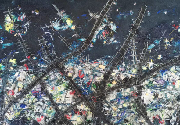 The New Paths, Oil on Canvas, Jean-Pierre Civade, 2022. Photo: China Beyond the Wall.