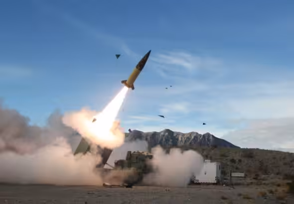 An Army Tactical Missile System during live-fire testing at White Sands Missile Range in New Mexico in December 2021. Photo: John Hamilton/White Sands Missile Range/file photo.