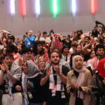 Attending activists, organizers and people applauding the conclusion of the People's Conference for Palestine, Detroit, USA, May 26, 2024. Photo: Liberation News.
