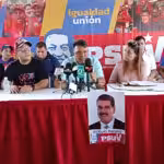 Opposition mayor of Tinaco, Cojedes state, Venezuela, joins the United Socialist Party of Venezuela (PSUV) in the campaign for President Maduro re-election. In a press conference next to PSUV leader Iris Varela on June 7, 2024. Photo: X/@PartidoPSUV.