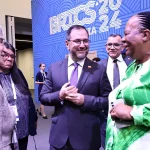 Venezuelan Foreign Minister Yván Gil (left) talks with his South African counterpart Naledi Pandor during the BRICS+ Summit of Foreign Ministers in Nizhny Novgorod, Russia, on Monday, June 10, 2024. Photo: X/@yvangil.