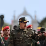 Venezuelan President Nicolás Maduro walking through the Carabobo Battle Memorial, escorted by Defense Minister Vladimir Padrino (right) near Valencia, Carabobo state on June 24, 2024. Photo: Presidential Press.