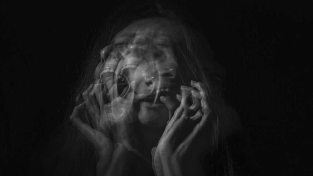 Photo of a person screaming using a motion capture effect. Photo: Unsplash/File photo.