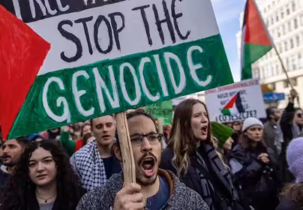 People protesting to stop the genocide in Gaza. Photo: Struggle La Lucha/File photo.