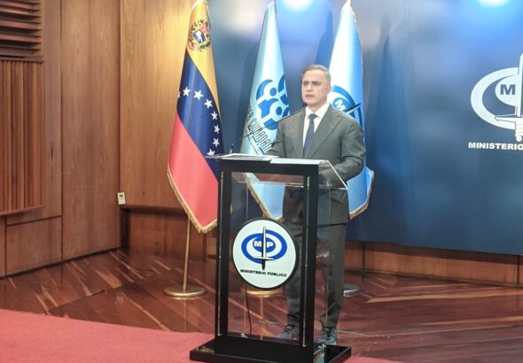 Featured image: Venezuelan Attorney General Tarek William Saab giving statements to the press on far-right post electoral violence in Venezuela. Photo: RedRadioVE.