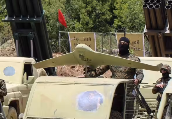 Hezbollah drone and missile systems. Photo credit: Hanna Davis/MEE.