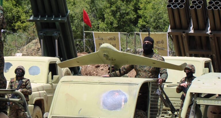 Hezbollah drone and missile systems. Photo credit: Hanna Davis/MEE.