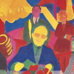 Painting by Beatriz González (Colombia), Señor presidente, qué honor estar con usted en este momento histórico (‘Mr President, What an Honour to Be with You in This Historic Moment’), 1987.