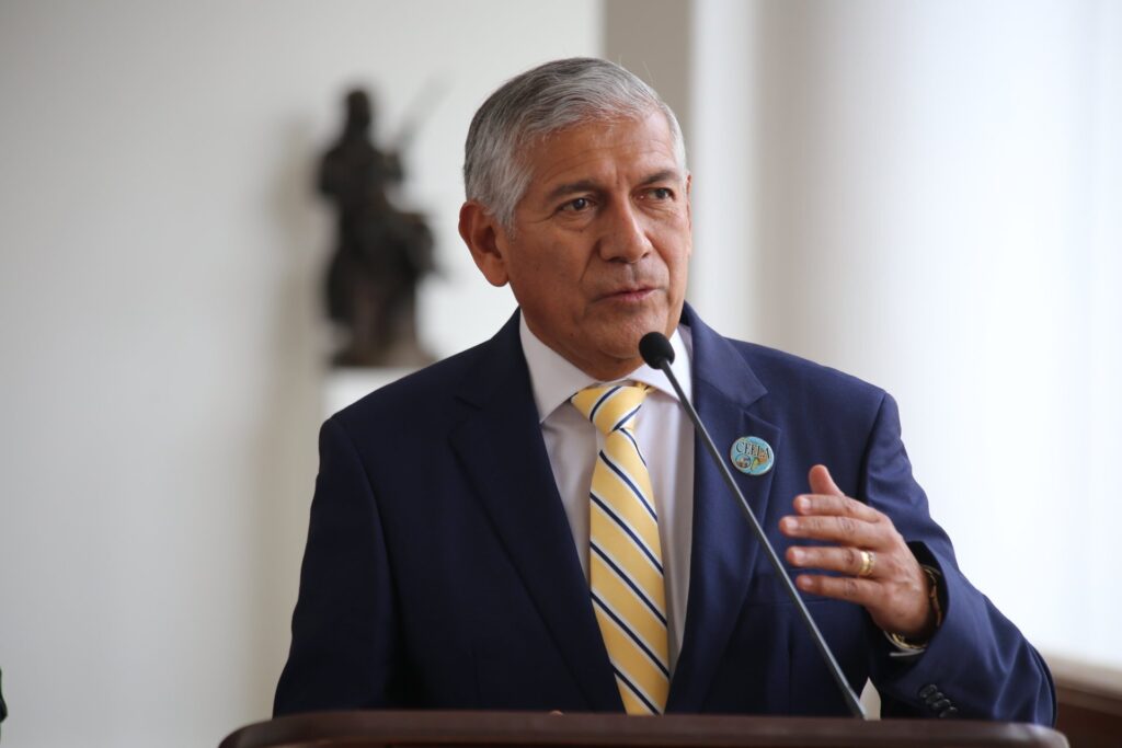 The president of CEELA, Nicanor Moscoso. Photo: X/@VTVcanal8.