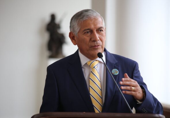 The president of CEELA, Nicanor Moscoso. Photo: X/@VTVcanal8.