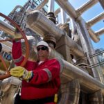 A Venezuelan oil sector worker of Petroindependencia SA, a PDVSA-Chevron joint venture in Venezuela. Photo: Chevron.
