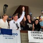 María Corina Machado and the presidential candidate Edmundo González Urrutia at the UCV campus. Photo: Misión Verdad.