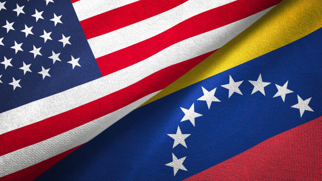 Flags of United States and Venezuela. Photo composition: Oleksii Liskonih/GettyImages.