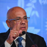 Venezuela's National Assembly President Jorge Rodríguez addresses the media at the Federal Legislative Palace, in Caracas, Venezuela, on October 24, 2023. Photo: Gaby Oraa/Reuters/File photo.