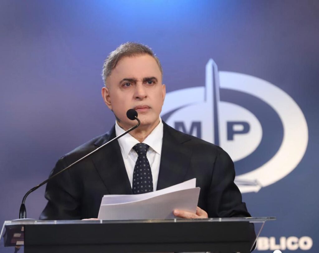 Venezuelan Attorney General Tarek William Saab issuing statements to the press on Wednesday, July 31, 2024. Photo: Venezuelan Public Ministry.