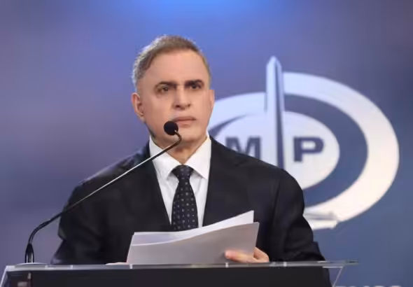 Venezuelan Attorney General Tarek William Saab issuing statements to the press on Wednesday, July 31, 2024. Photo: Venezuelan Public Ministry.
