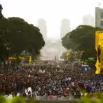Supporters of Venezuelan President Nicolás Maduro pack Ave. Bolivar in Caracas during the closing rally of his presidential campaign aiming at the elections, July 28. Photo: X/@ConelMazoDando.