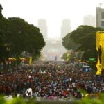 Supporters of Venezuelan President Nicolás Maduro pack Ave. Bolivar in Caracas during the closing rally of his presidential campaign aiming at the elections, July 28. Photo: X/@ConelMazoDando.