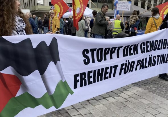 Palestine solidarity rally in Duisburg, Germany. Photo: KO.