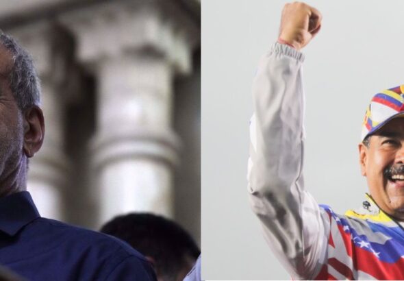 President-elect of Iran, Masoud Pezeshkian (left) and president of Venezuela, Nicolás Maduro (right). Photo: PressTV/Presidential Press.